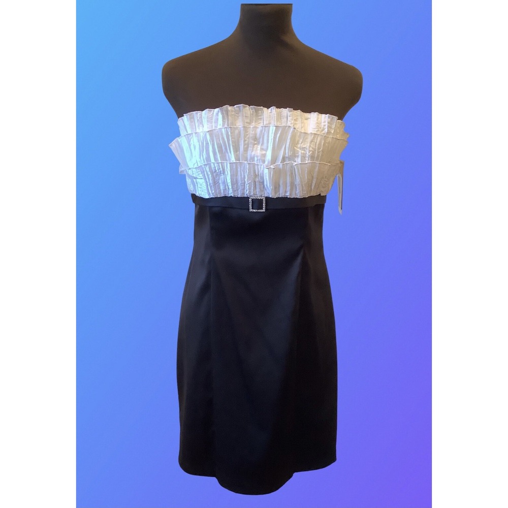 Roberta Black/White Formal Cocktail Dress Sz 11/12 NWT!
